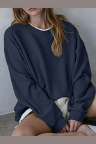 Double Take Pullover in Navy - Desert Sunday