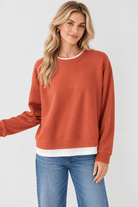 Double Take Pullover in Rust - Desert Sunday