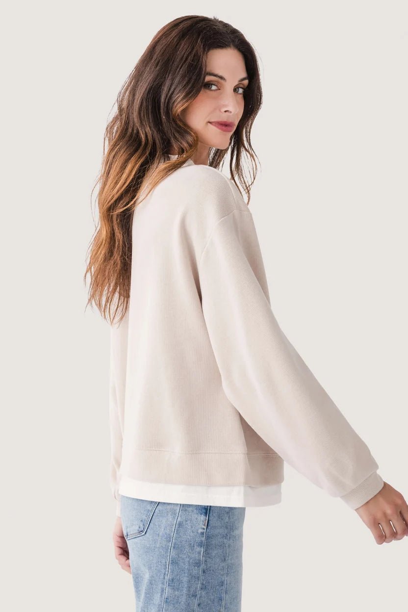 Double Take Pullover in Tan - Desert Sunday