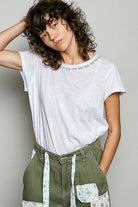 Dylan Tee In White - Desert Sunday