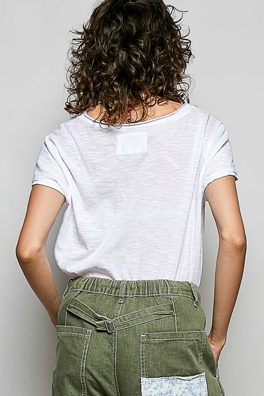 Dylan Tee In White - Desert Sunday