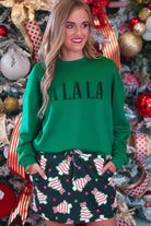 Fa La La Velvet Patch Luxe Pullover - Desert Sunday