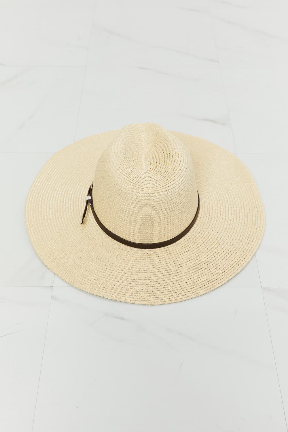 Fame Boho Summer Straw Fedora Hat - Desert Sunday