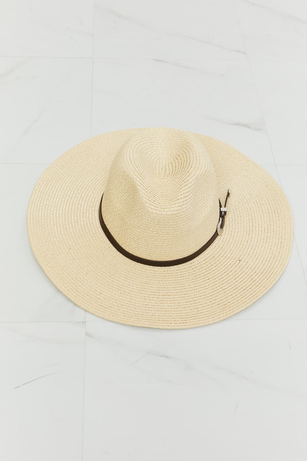 Fame Boho Summer Straw Fedora Hat - Desert Sunday