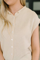 Feminine Intuition Button Down Blouse - Desert Sunday