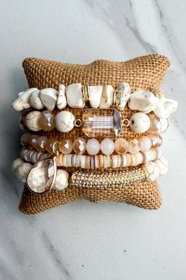 Firenza Bracelet Set- Almond - Desert Sunday