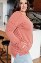 First and Foremost Rib Knit Top - Desert Sunday