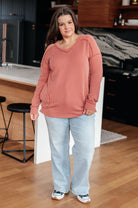 First and Foremost Rib Knit Top - Desert Sunday