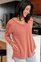 First and Foremost Rib Knit Top - Desert Sunday