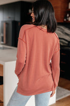 First and Foremost Rib Knit Top - Desert Sunday