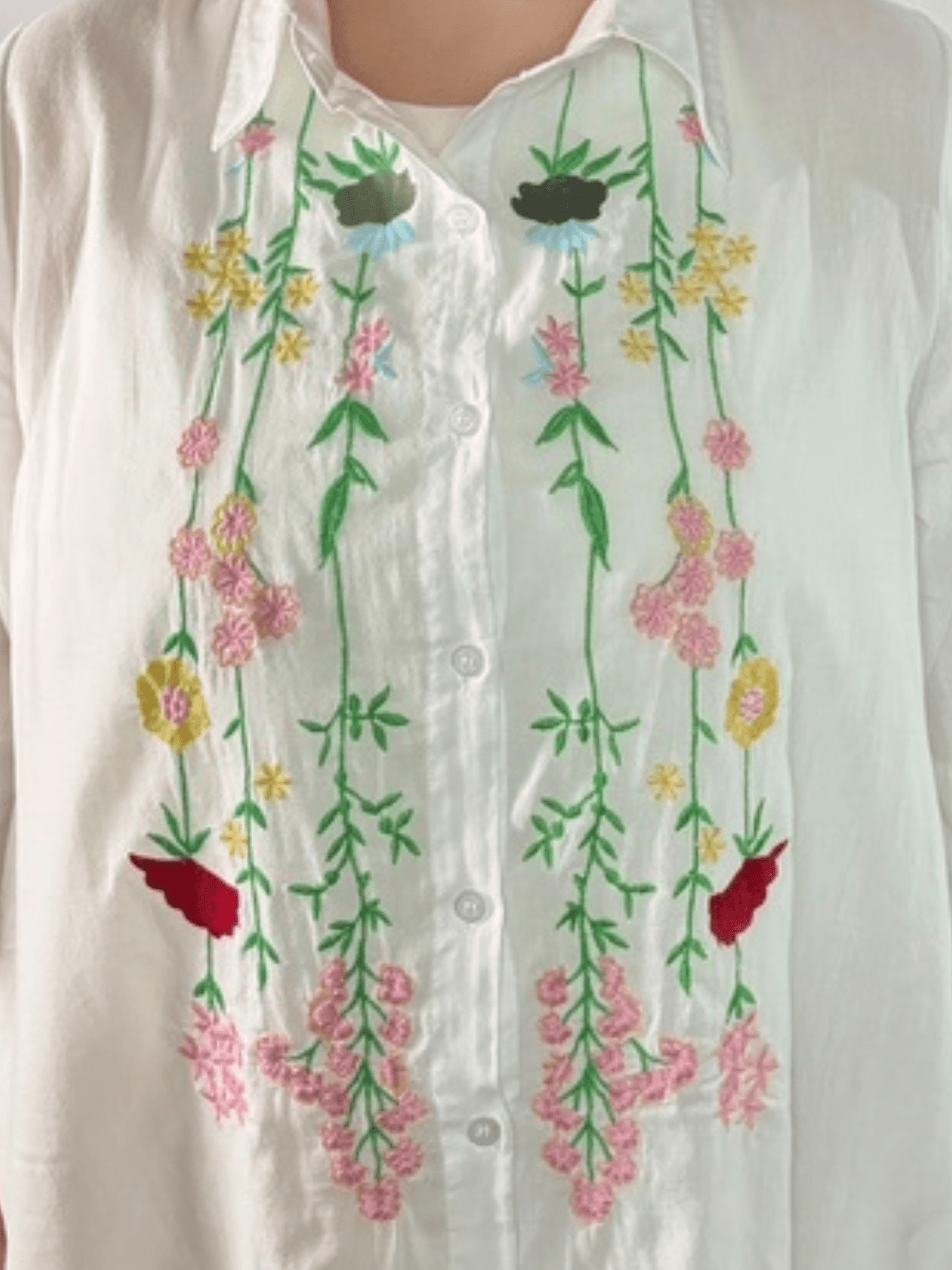 Floral Bloom Embroidered Tunic - Desert Sunday