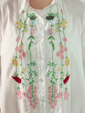 Floral Bloom Embroidered Tunic - Desert Sunday