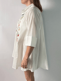 Floral Bloom Embroidered Tunic - Desert Sunday