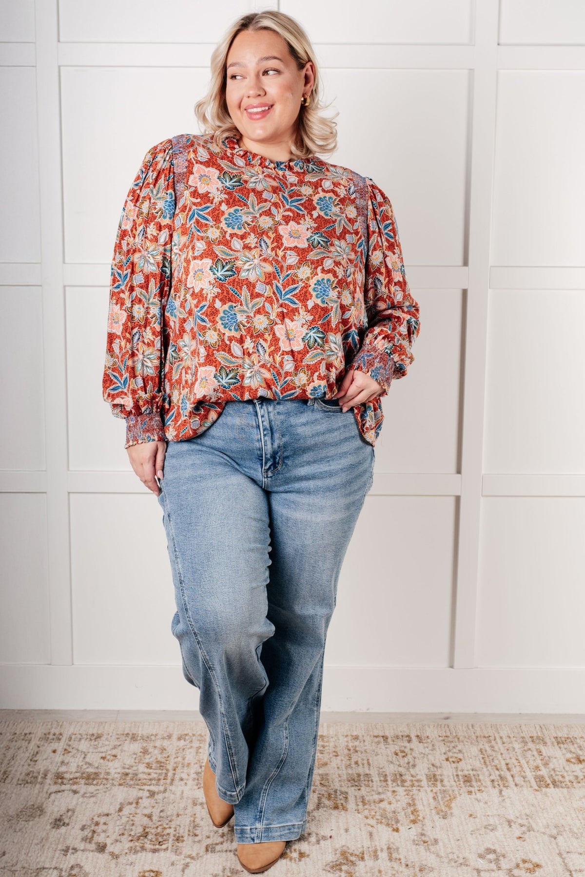 Floral Delight Blouse - Desert Sunday