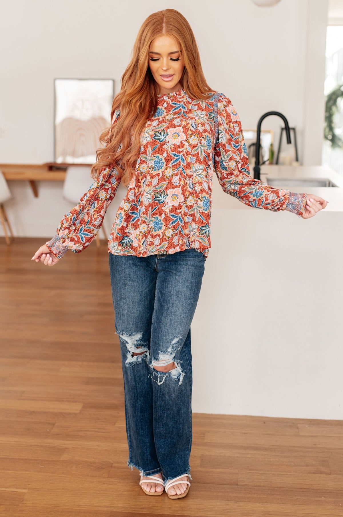 Floral Delight Blouse - Desert Sunday