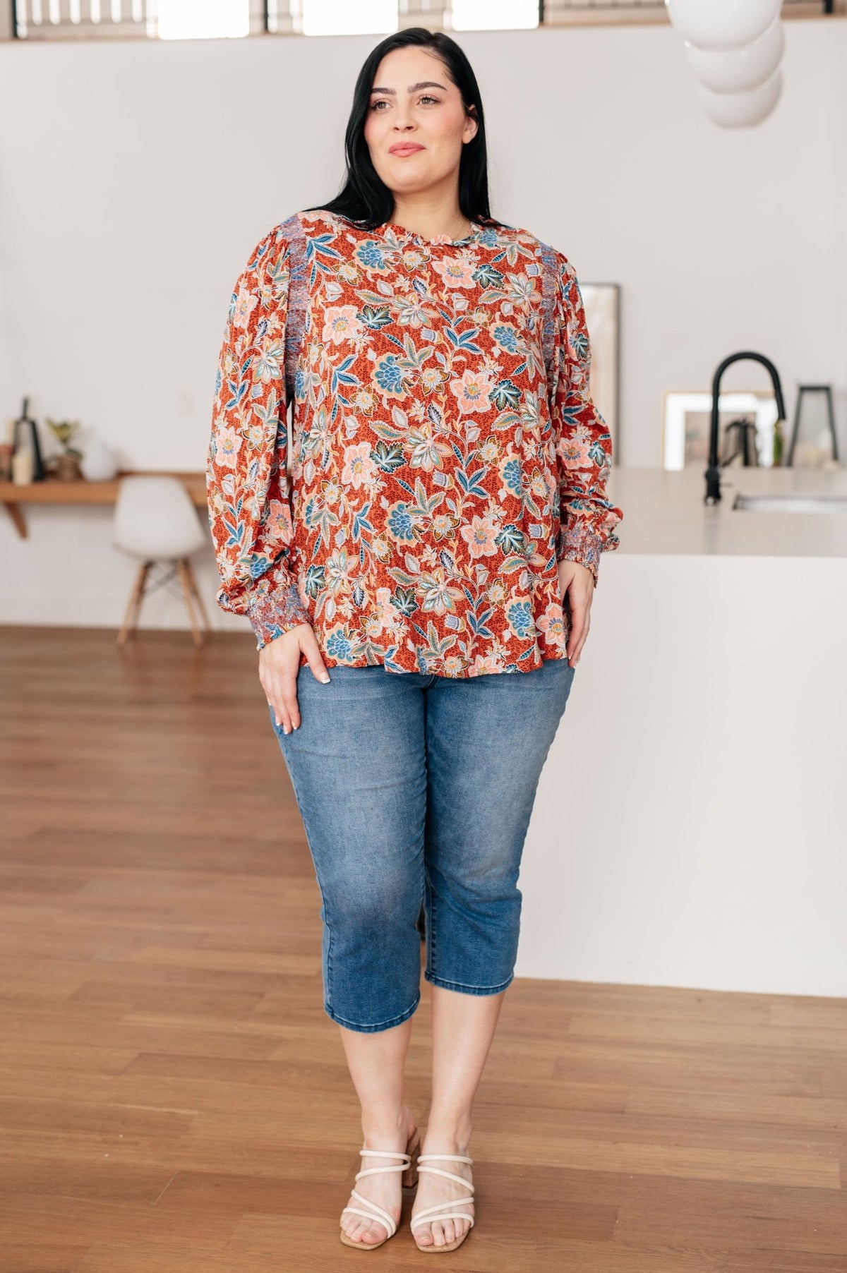 Floral Delight Blouse - Desert Sunday