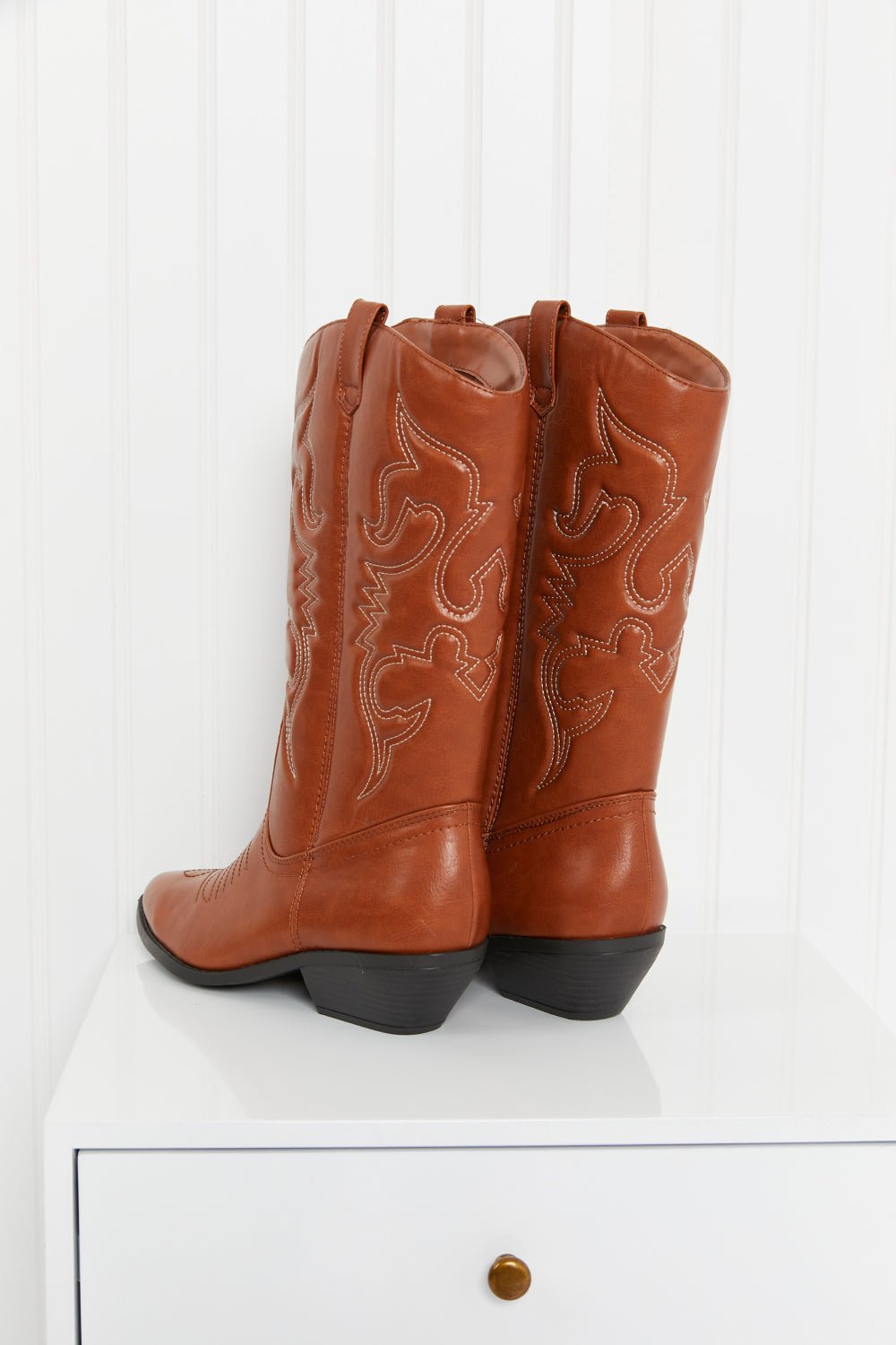 Fortune Dynamic Countryside Lane Mid-Calf Embroidered Cowboy Boots - Desert Sunday