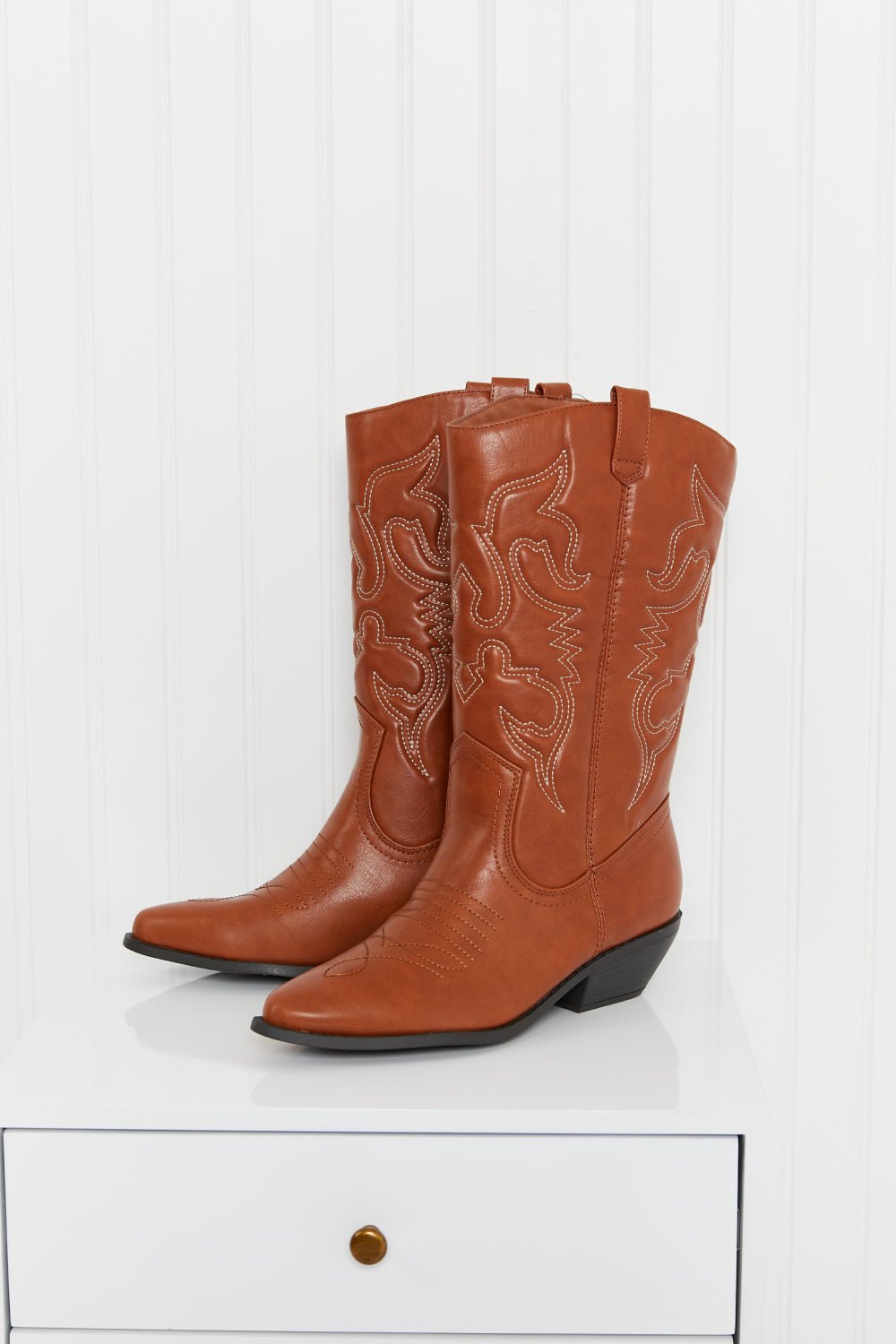 Fortune Dynamic Countryside Lane Mid-Calf Embroidered Cowboy Boots - Desert Sunday