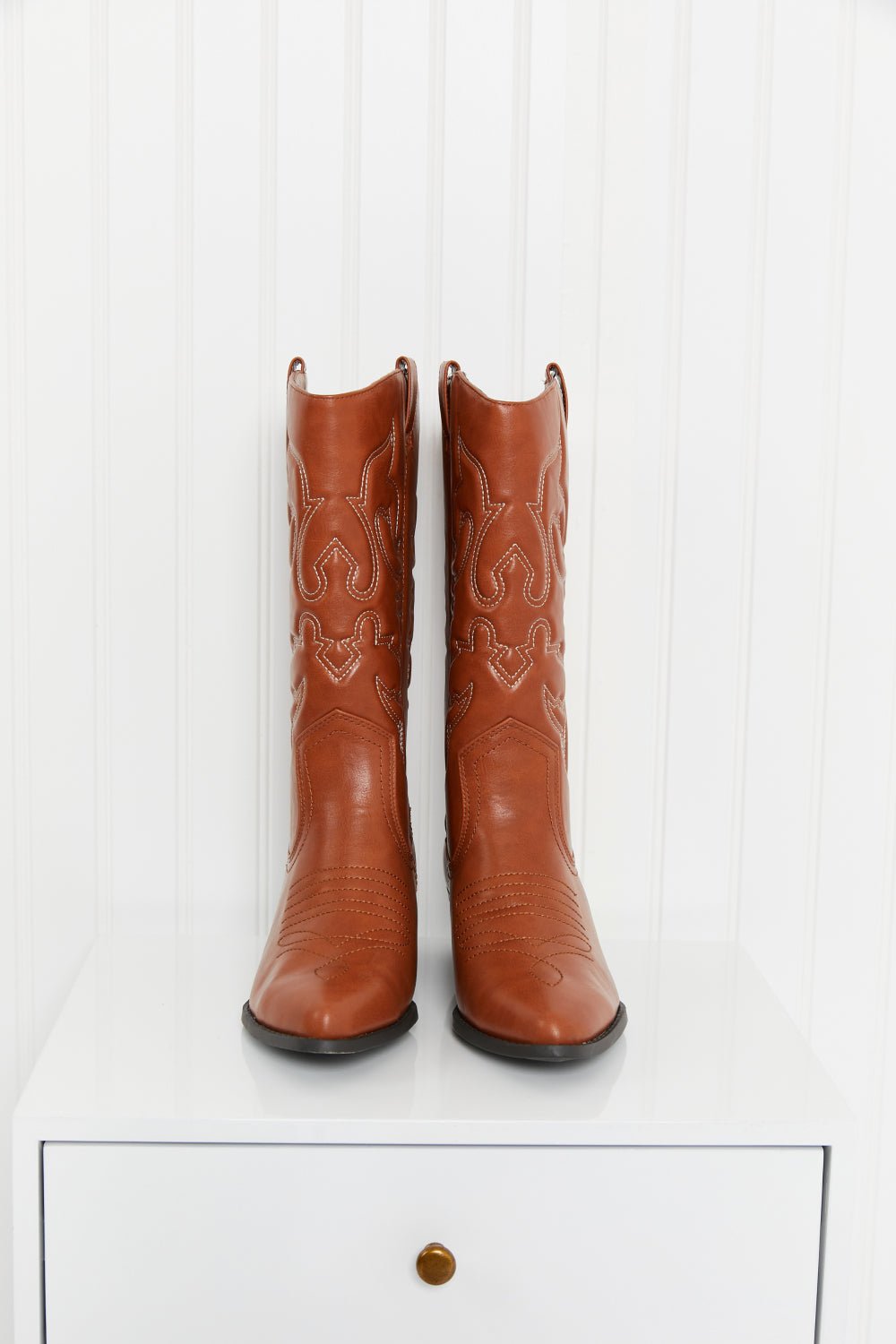 Fortune Dynamic Countryside Lane Mid-Calf Embroidered Cowboy Boots - Desert Sunday