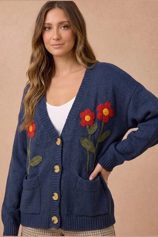 Garden Party Every Day Floral Cardigan - Desert Sunday