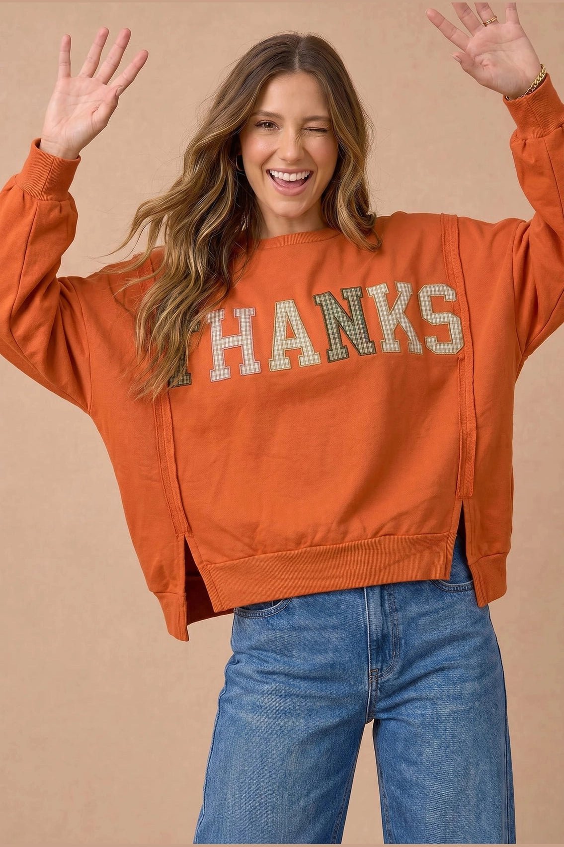 Give Thanks in Style Pullover - Desert Sunday