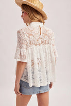 Gracie Top In White - Desert Sunday