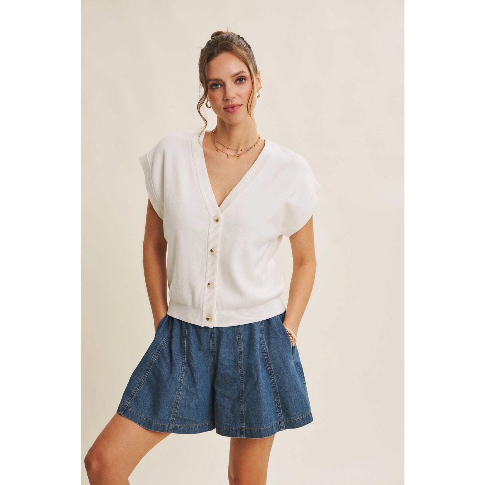 Harbor Breeze Denim Shorts - Desert Sunday