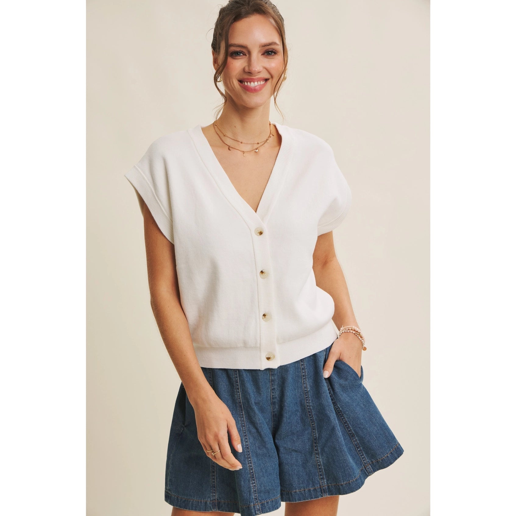 Harbor Breeze Denim Shorts - Desert Sunday