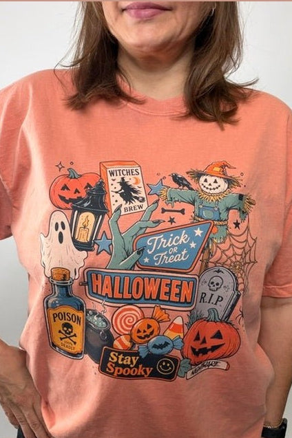 Harvest Haunts Retro Graphic Tee - Desert Sunday