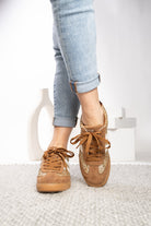 Heads Up Chestnut Glitter Sneakers - Desert Sunday