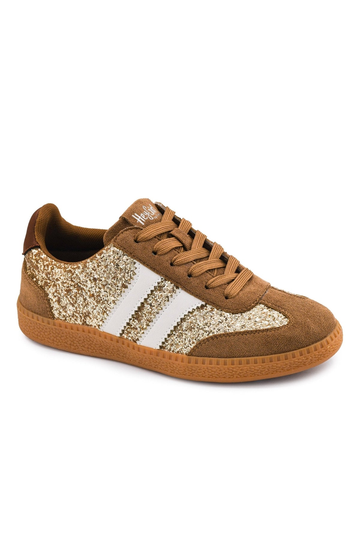 Heads Up Chestnut Glitter Sneakers - Desert Sunday