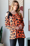 Heimish Pumpkin Print One Shoulder T-Shirt - Desert Sunday