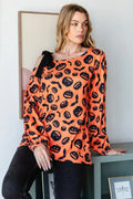 Heimish Pumpkin Print One Shoulder T-Shirt - Desert Sunday