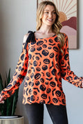Heimish Pumpkin Print One Shoulder T-Shirt - Desert Sunday