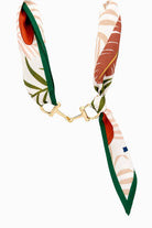 Horse Bit Silk Scarf Chocker Necklace In Green - Desert Sunday