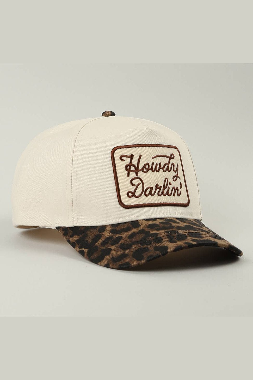 Howdy Darlin’ Leopard Brim Trucker Hat - Desert Sunday