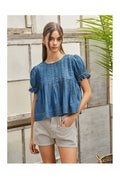 Indigo Dunes Top - Desert Sunday
