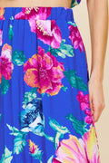 Island Bloom Maxi Skirt in Blue - Desert Sunday
