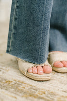 Jackie Mid Rise Flare Jean with Front Flap Pockets - Desert Sunday
