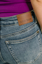 Jackie Mid Rise Flare Jean with Front Flap Pockets - Desert Sunday