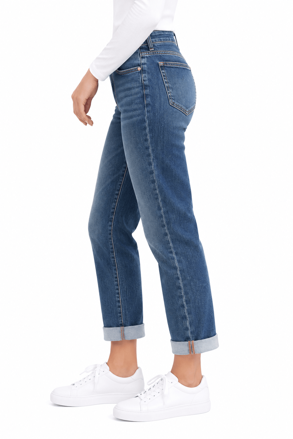 Judy Blue Billie Cuffed Boyfriend Jeans –Dark Wash - Desert Sunday