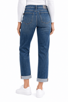 Judy Blue Billie Cuffed Boyfriend Jeans –Dark Wash - Desert Sunday