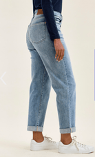 Judy Blue Billie Cuffed Boyfriend Jeans – Light Wash - Desert Sunday