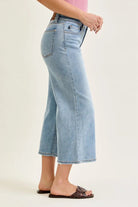 Judy Blue Easy Days Wide Leg Crop Jeans - Desert Sunday