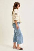 Judy Blue Easy Days Wide Leg Crop Jeans - Desert Sunday