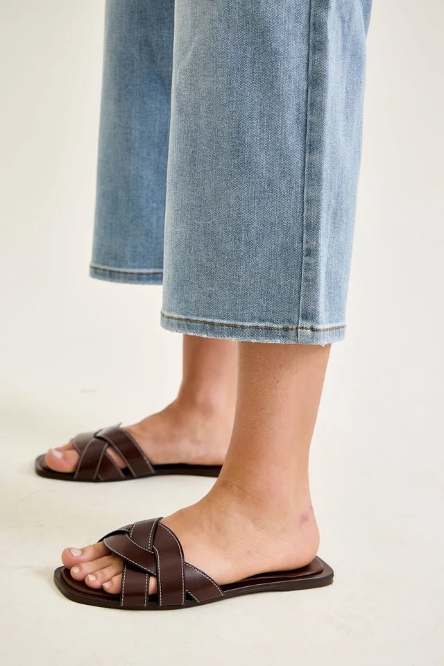 Judy Blue Easy Days Wide Leg Crop Jeans - Desert Sunday