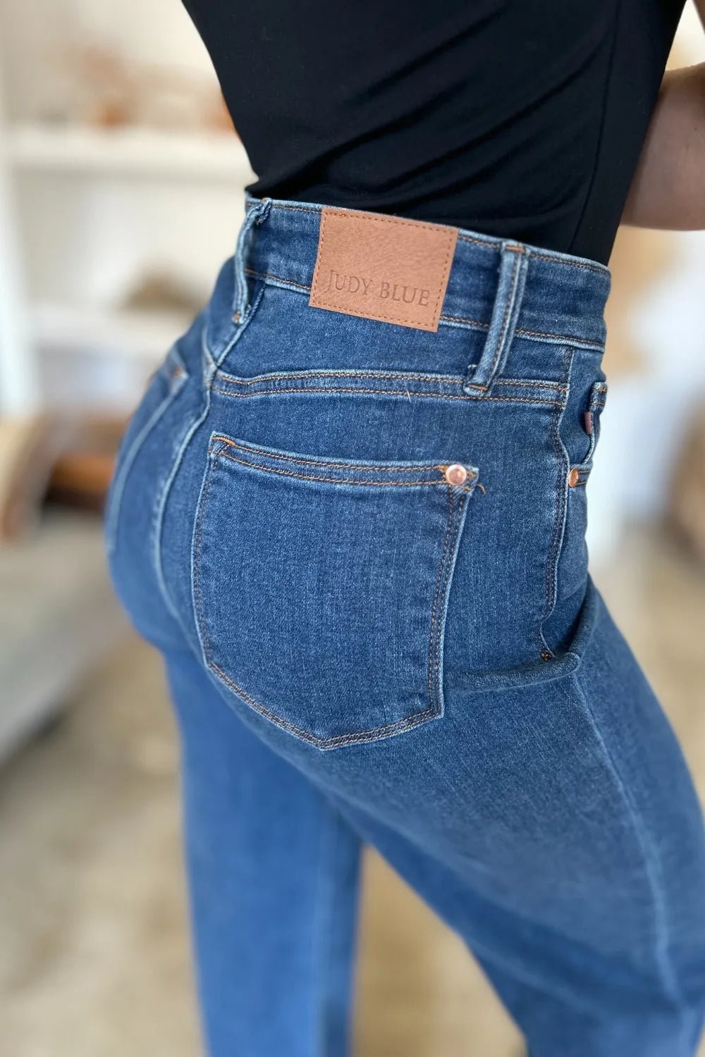 Judy Blue Full Size High Rise Straight Jeans - Desert Sunday