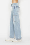Judy Blue Full Size High Waist Straight Cargo Jeans - Desert Sunday