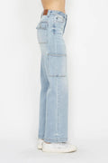 Judy Blue Full Size High Waist Straight Cargo Jeans - Desert Sunday