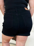 Judy Blue Full Size High Waist Tummy Control Cuffed Denim Shorts - Desert Sunday